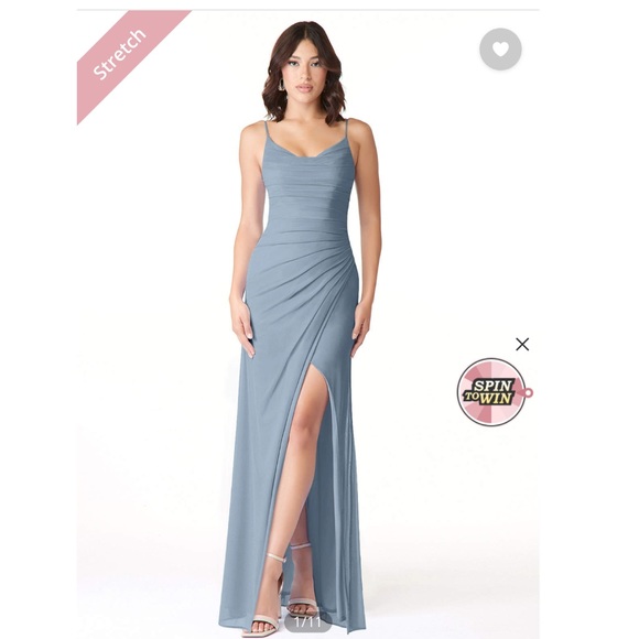 AZAZIE DEANDRA
Mermaid Pleated Mesh Floor-Length Dress Dusty Blue - Picture 1 of 11